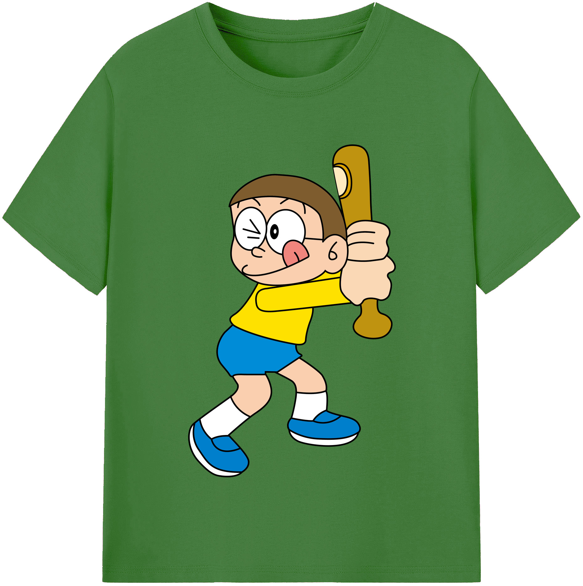 （画像用） ドラえもん 野比 のび太 Doraemon Nobita Nobi レディースカジュアルプリントTシャツ（綿100％）